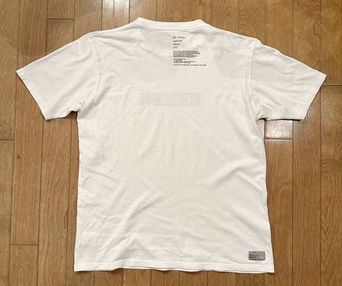 ■THE PARK-ING GINZA 美品 2.6 COLOR BAR Tシャツ WH-M 藤原ヒロシ FRAGMENT_画像3