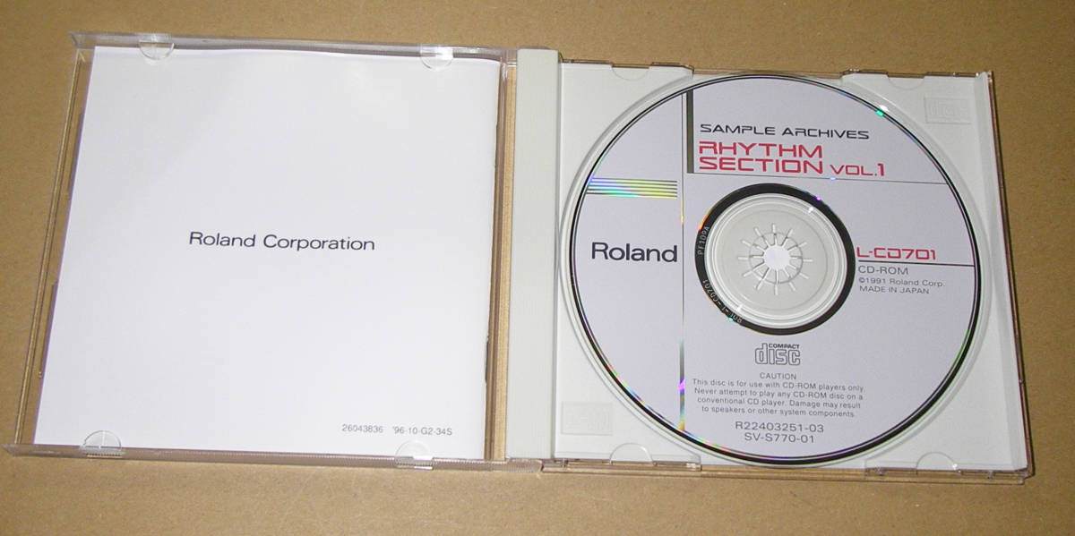 ★ROLAND SAMPLE ARCHIVES RHYTHM SECTION L-CD701 S-700 SOUND LIBRARY (CD-ROM)★_画像2