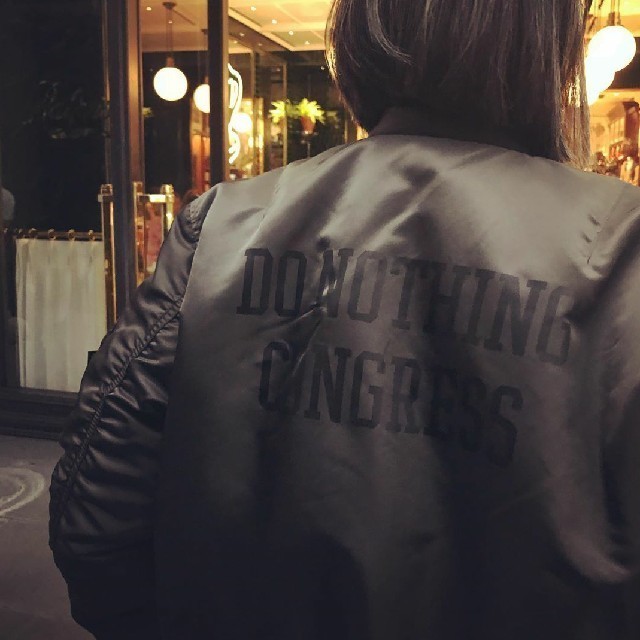 藤原ヒロシ氏がデザインしたDo Nothing Congress ALPHA INDUSTRIES MA-1 fragment design 　ブラックM_画像1