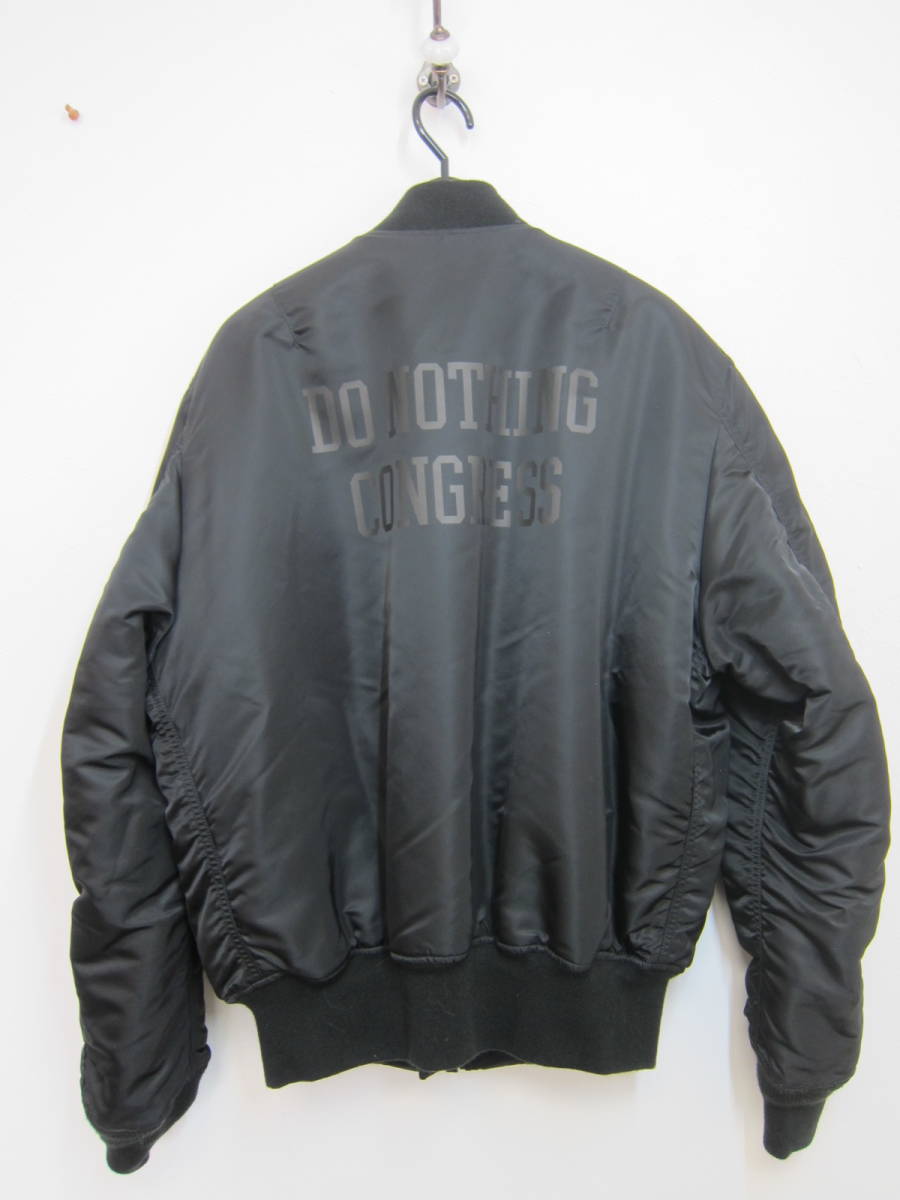 藤原ヒロシ氏がデザインしたDo Nothing Congress ALPHA INDUSTRIES MA-1 fragment design 　ブラックM_画像2