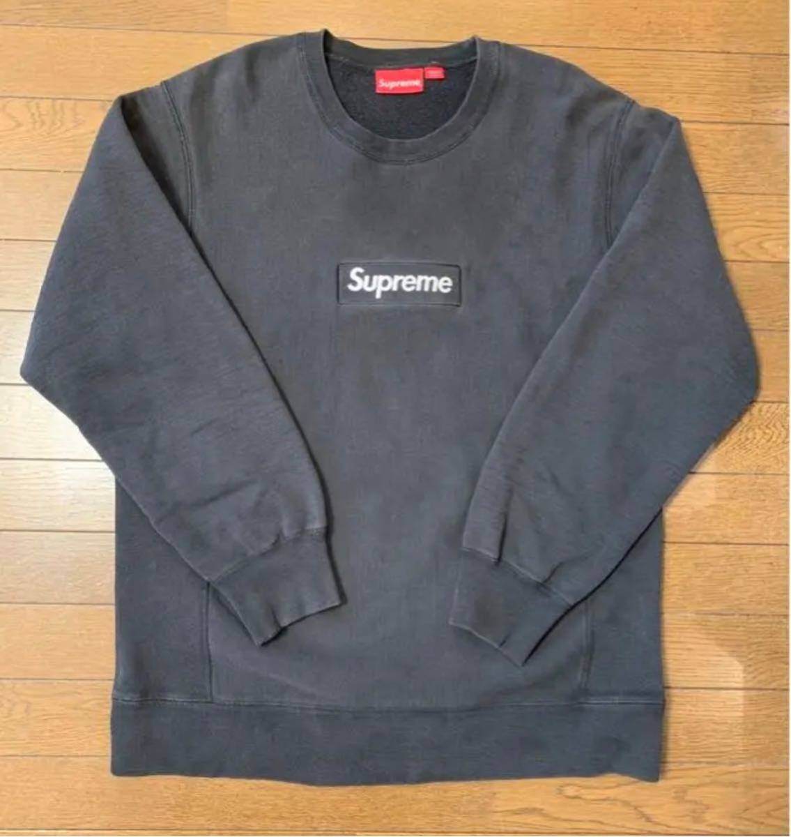 Supreme Crewneck ボックスロゴ スウェット BLACK クルーネック