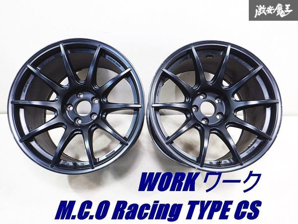 WORK ワーク M.C.O Racing TYPE CS 18インチ 11J +18 5穴 PCD112 ホイール ブラック 2本 メルセデスベンツ AMG GT43 GT53 SL CLS_画像2