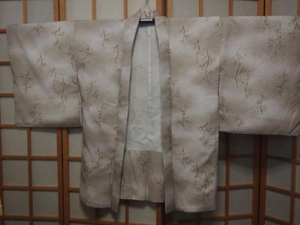 希少！高級感あり！総鹿の子絞り羽織・上品・ぼかし地に可憐な花文様・正絹・★