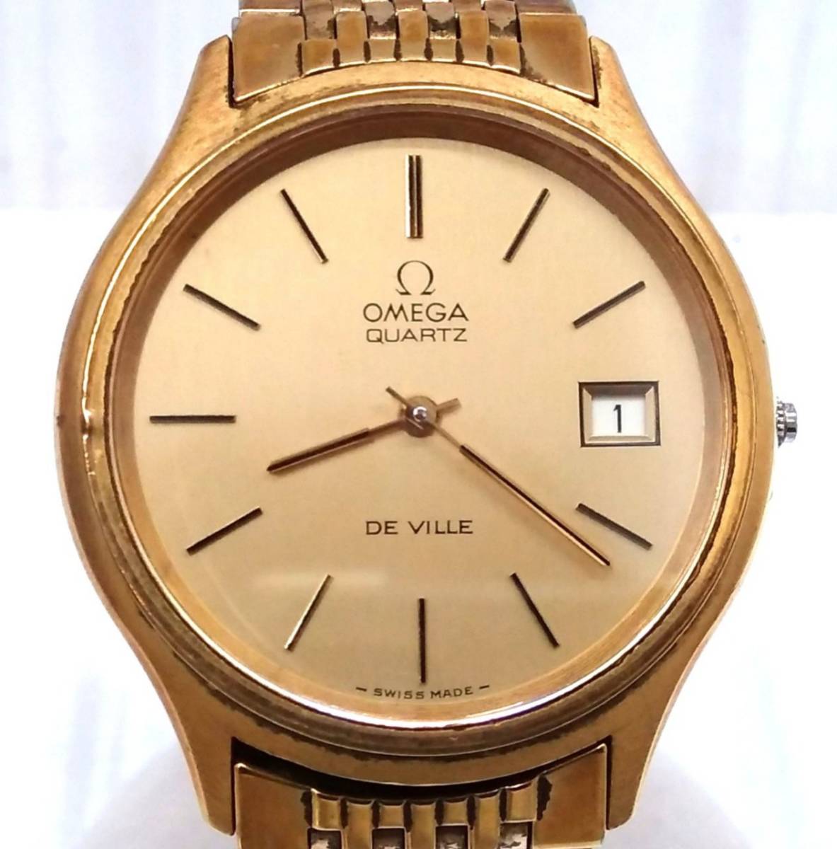 日本製】 ジャンク OMEGA オメガ DE VILLE デビル クォーツ 腕時計
