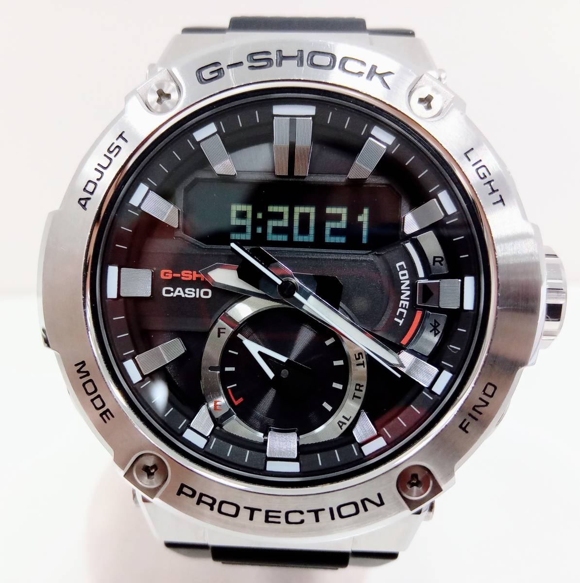 CASIO G‐SHOCK GST-B200-1A ソーラー デジアナ ウレタン ラバー 黒 SS 腕時計