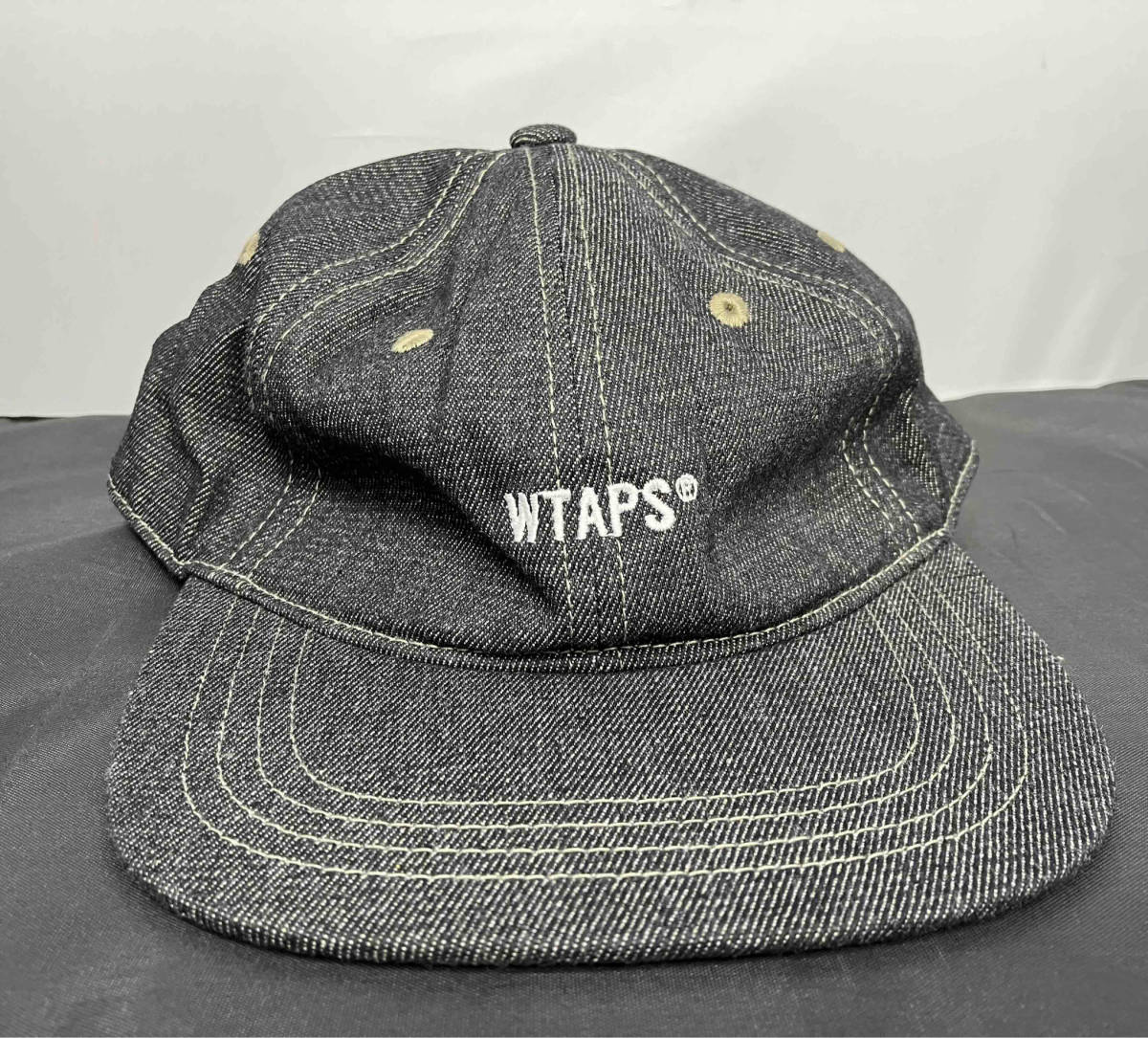 WTAPS ダブルタップス デニム デニムキャップ キャップ 帽子 CAP 服飾小物 6パネル ブラック系 黒系 ユニセックス 男女兼用_画像1