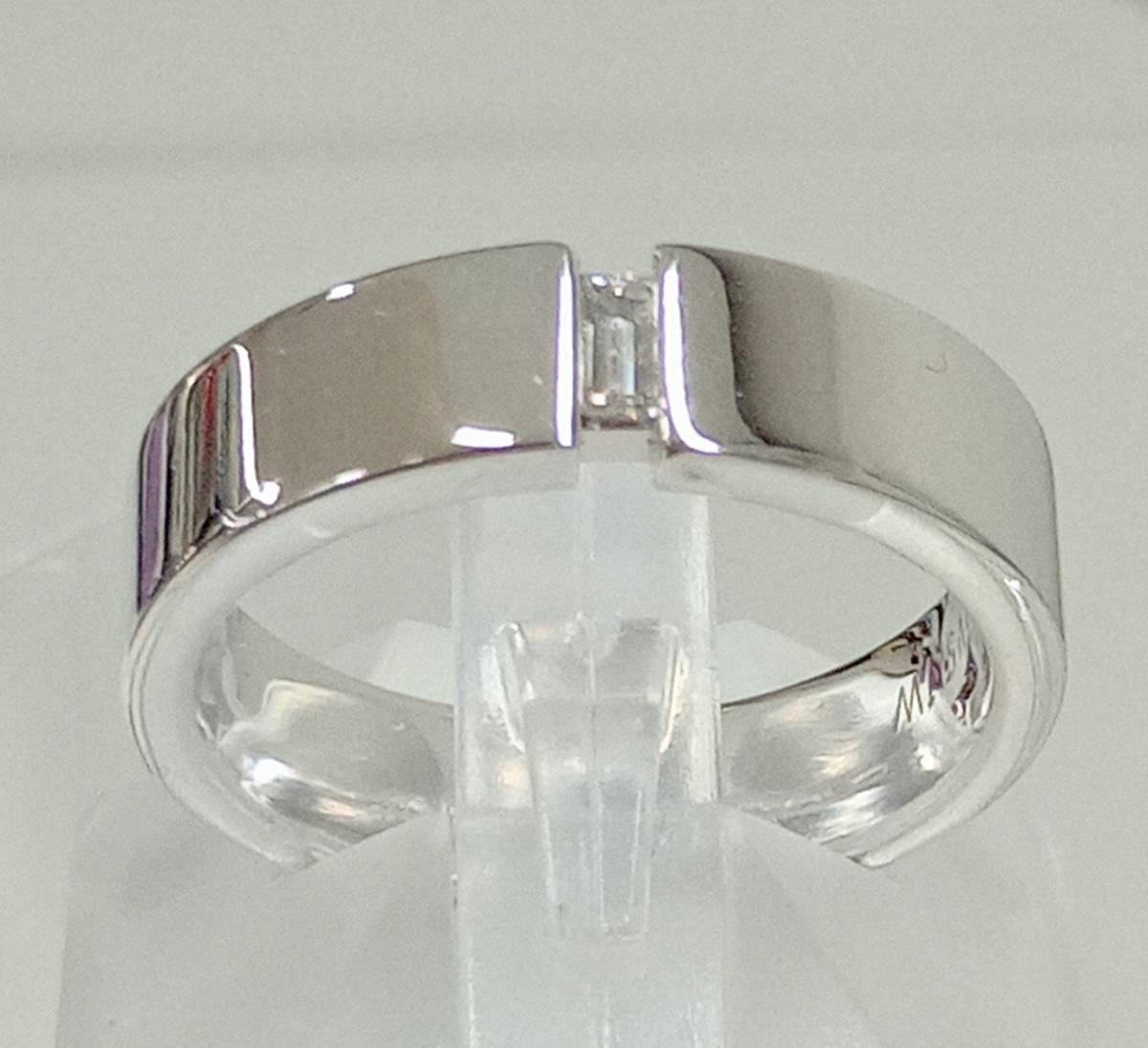 最高品質の K18 ダイヤ 0.08ct 9.5号 リング ホワイトゴールド