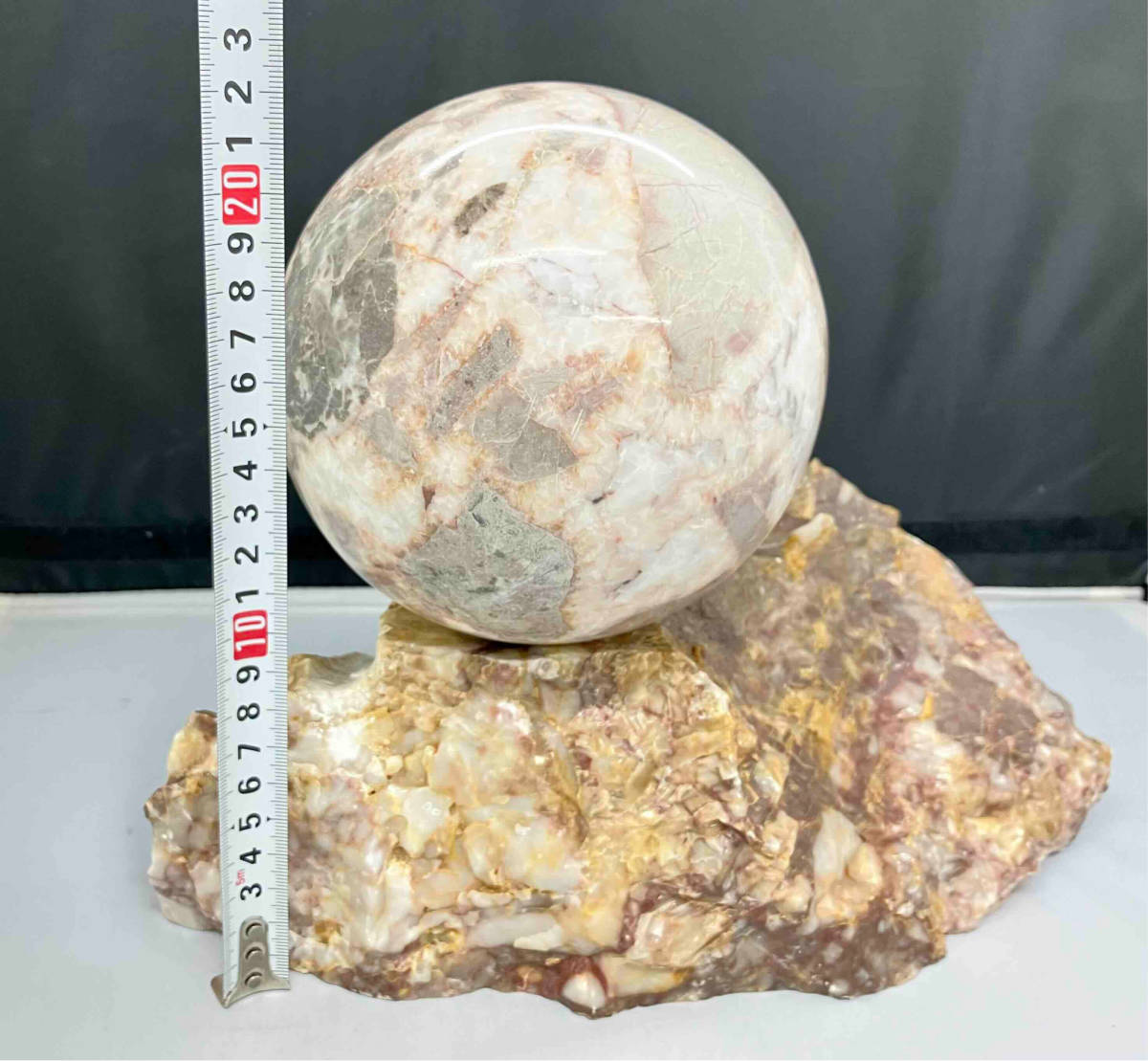 天然石 置物 総重量 約8.3kg (球体 約3.3kg)_画像4