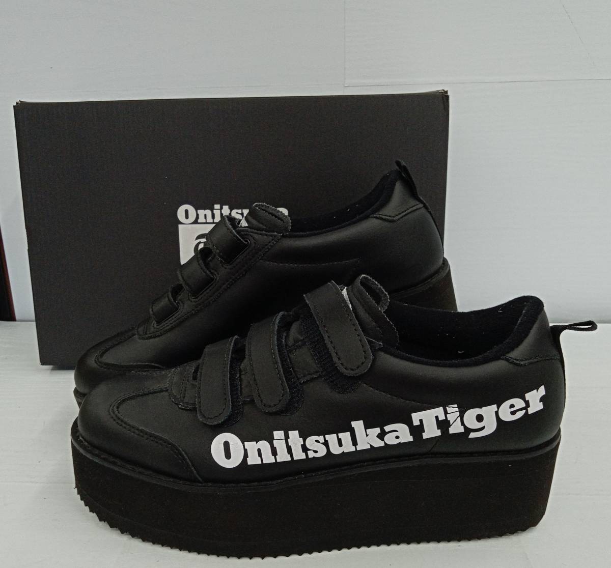 【箱付】Onitsuka Tiger DELEGATION CHUNK W オニツカタイガー デレゲーション チャンク W 1182A207 UK5 24.0cm 厚底スニーカー ブラックの画像1