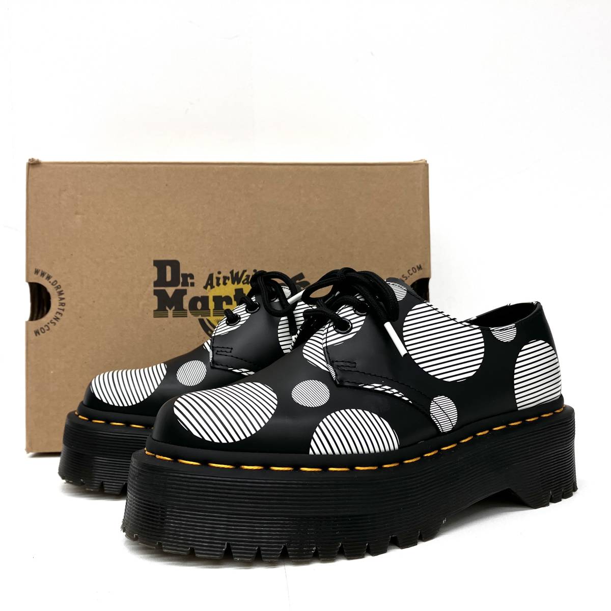 Dr.Martens ドクターマーチン 1461 QUAD POLKA DOT 3ホール クアッド ポルカドット 厚底 ブーツ ドレスシューズ UK3 22.0cm