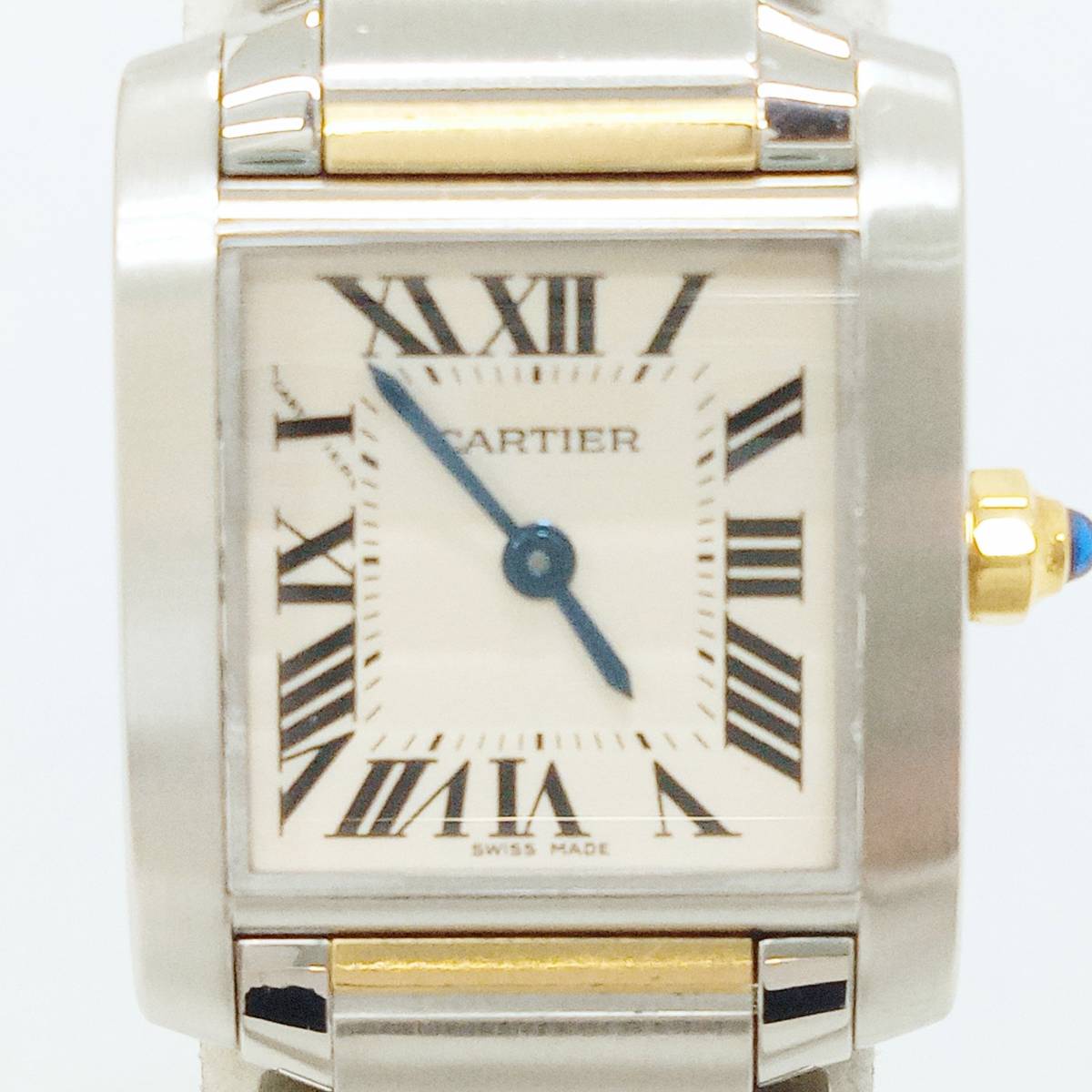 【2023年8月BC・研磨済】Cartier　カルティエ　タンクフランセーズSM　W51007Q4　クォーツ　腕周り約17cm　保証書・説明書・箱劣化　時計