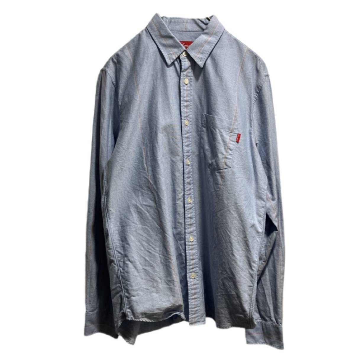 Supreme cotton stripe shirt コットンストライプシャツ　Mサイズ　シュプリーム 店舗受取可_画像1