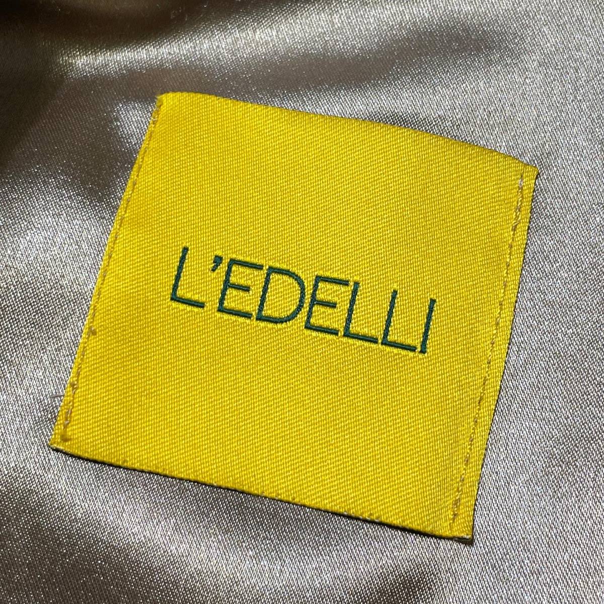 L’EDELLI シングルライダースジャケット サイズ:48 ベージュ レデッリ 店舗受取可_画像4