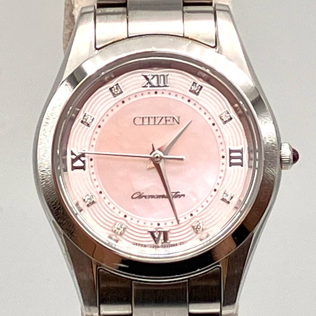 【可動品】CITIZEN The CITIZEN 1950-TO22316クォーツ ピンク文字盤 シェル レディース 腕時計