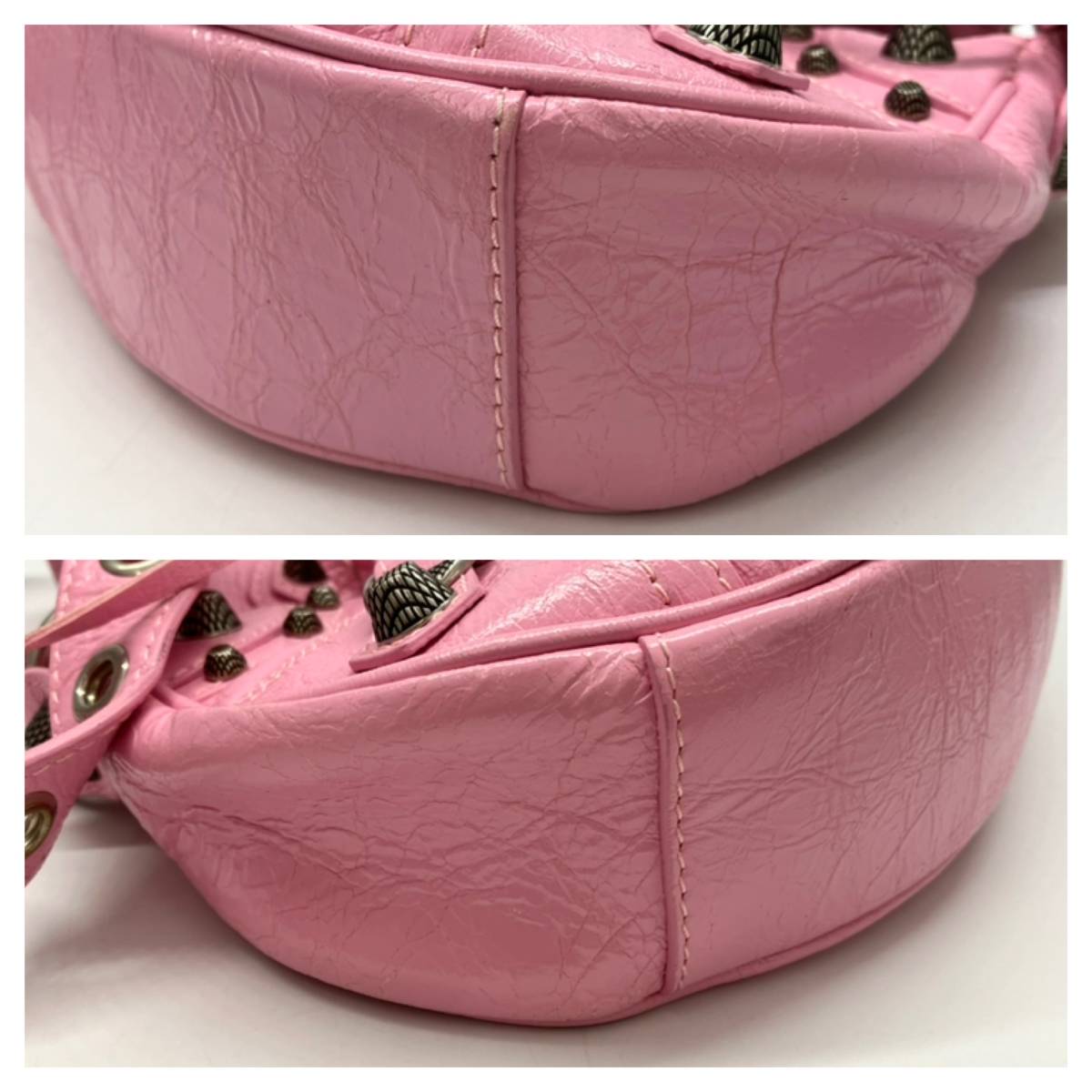 BALENCIAGA Balenciaga LUKA гол XS 671309 сумка на плечо Pink Lady -s кожаная сумка заключение эксперта есть 