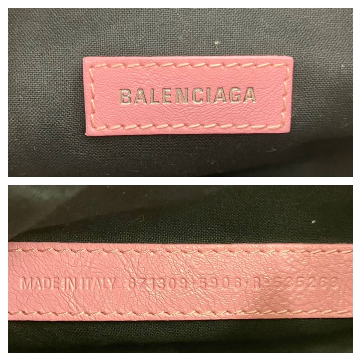 BALENCIAGA Balenciaga LUKA гол XS 671309 сумка на плечо Pink Lady -s кожаная сумка заключение эксперта есть 