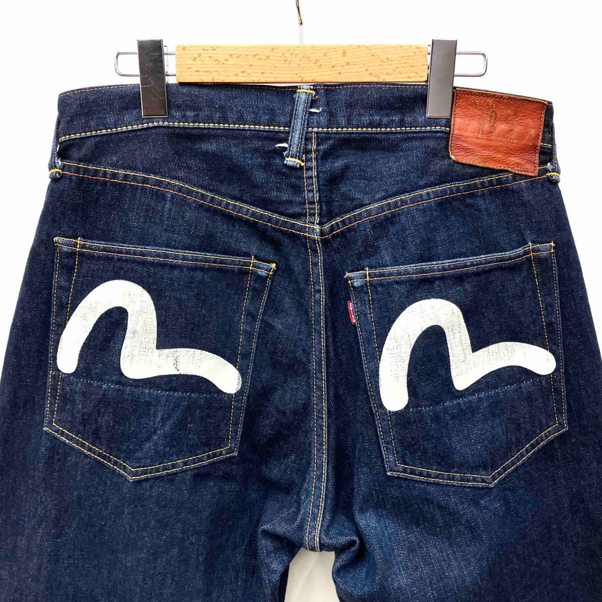 EVISU JEANS エヴィスジーンズ 2002 NO.2 フロント ジップフライ カモメ ホワイトマーク デニム ジーンズ サイズW34_画像4