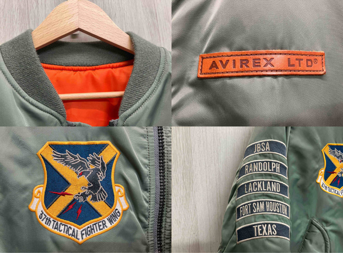 AVIREX アヴィレックス フライトジャケット MA-1 No.6262085 サイズL モスグリーン 緑系 レディース 冬_画像7