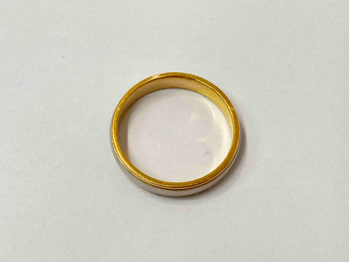 Pt900 K18 750 プラチナ ゴールド リング 指輪 2.8g #8_画像3