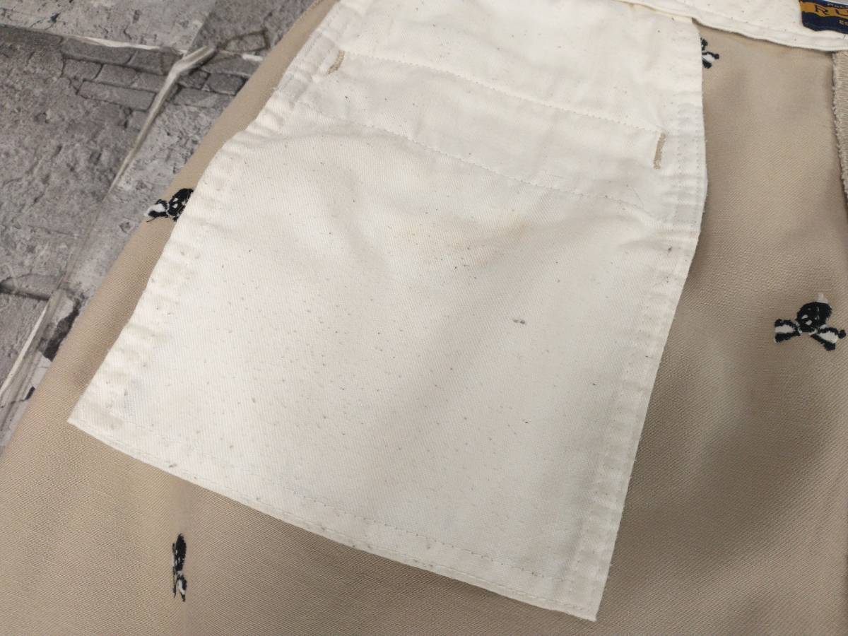 RUGBY by RALPH LAUREN rugby Ralph Lauren chinos long pants size inscription 29 beige Skull pattern store receipt possible 