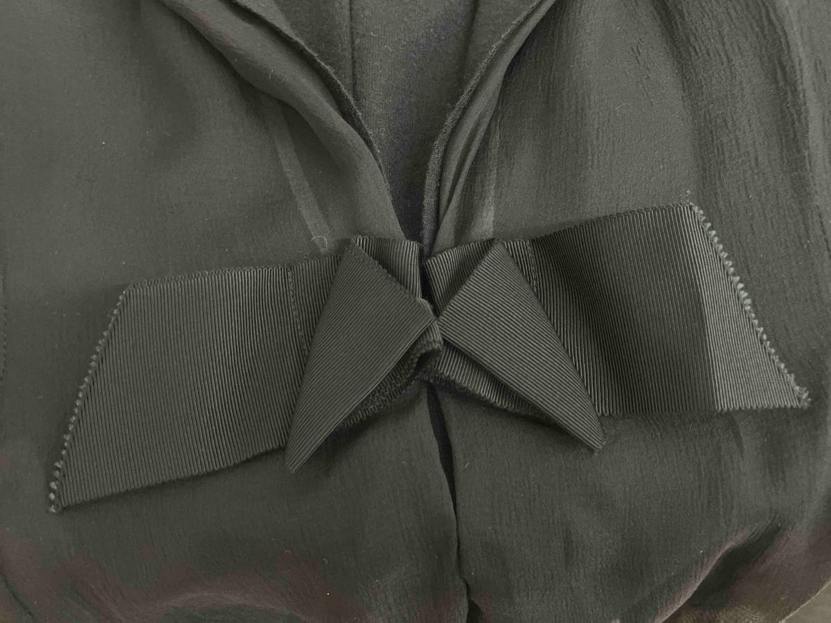 LANVIN ウール シルク ランバン ジャケット フランス製 ブラック Sサイズ_画像4