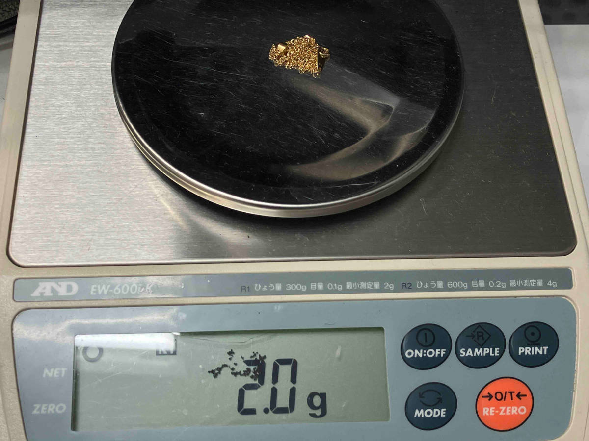 【即決】K18 総重量2.0g ダイヤ0.1ct 約21.5cm 18金 ゴールド 750 アクセサリー レディース メンズの画像3