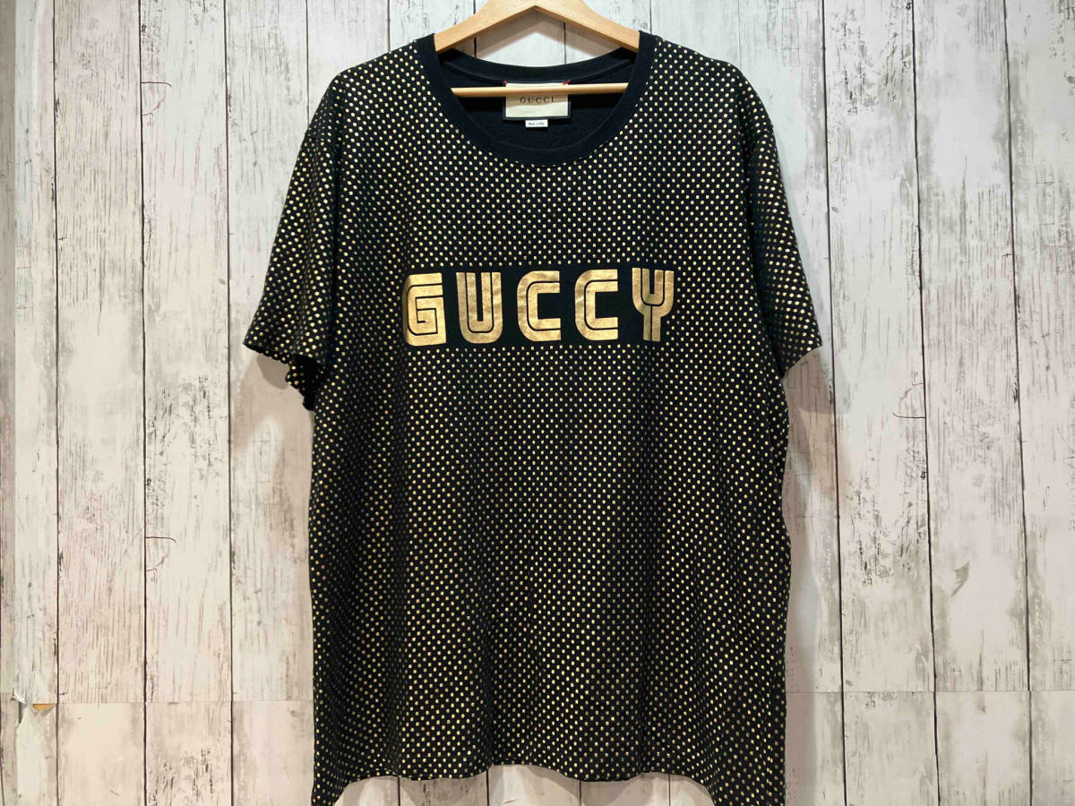 GUCCI グッチ 493117-X3N19 Tシャツ 総柄 ブラック XL 店舗受取可の画像1