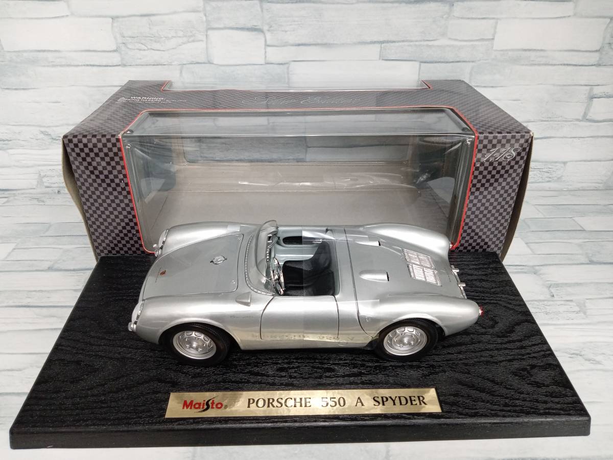  minicar 1/18 PORSCHE 550 A SPYDER Maisto silver edition 