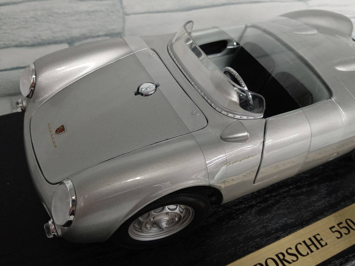 ミニカー 1/18 PORSCHE 550 A SPYDER マイスト シルバーエディション_画像4