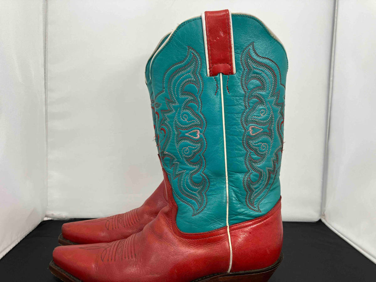  Junk TONY LAMA Tony Lama ковбойские сапоги ботинки обувь обувь мужской * левый правый . другой размер.. правый размер надпись 8B левый размер надпись 7B