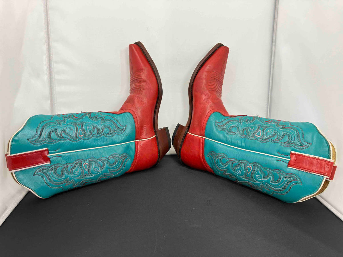  Junk TONY LAMA Tony Lama ковбойские сапоги ботинки обувь обувь мужской * левый правый . другой размер.. правый размер надпись 8B левый размер надпись 7B