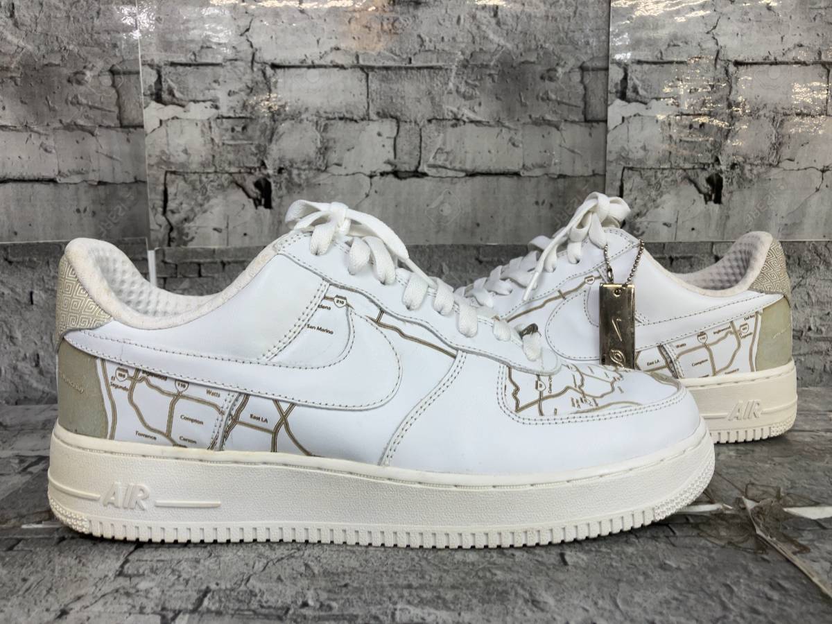 【現状品】 NIKE AIR FORCE 1 PREMIUM LA MAP Mr.Cartoon ナイキ エアフォース1 プレミアム ラ マップ ミスターカートゥーン 29㎝ 加水有_画像4