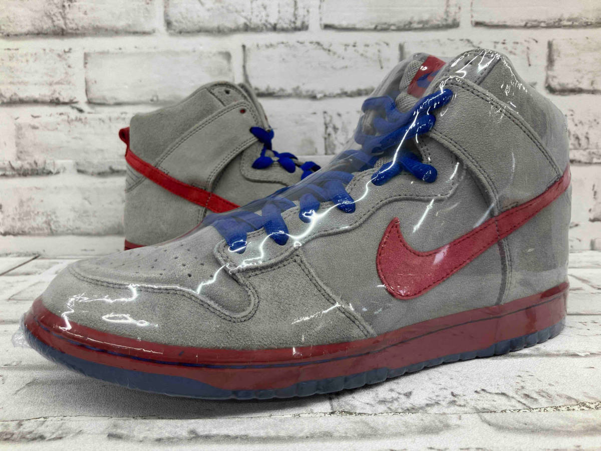 NIKE ナイキ SB DUNK HIGH MEDIUM GREY VARSITY RED OLD ROYAL ダンク ハイ ミディアム グレー ヴァーシティ レッド 28.5cm_画像1