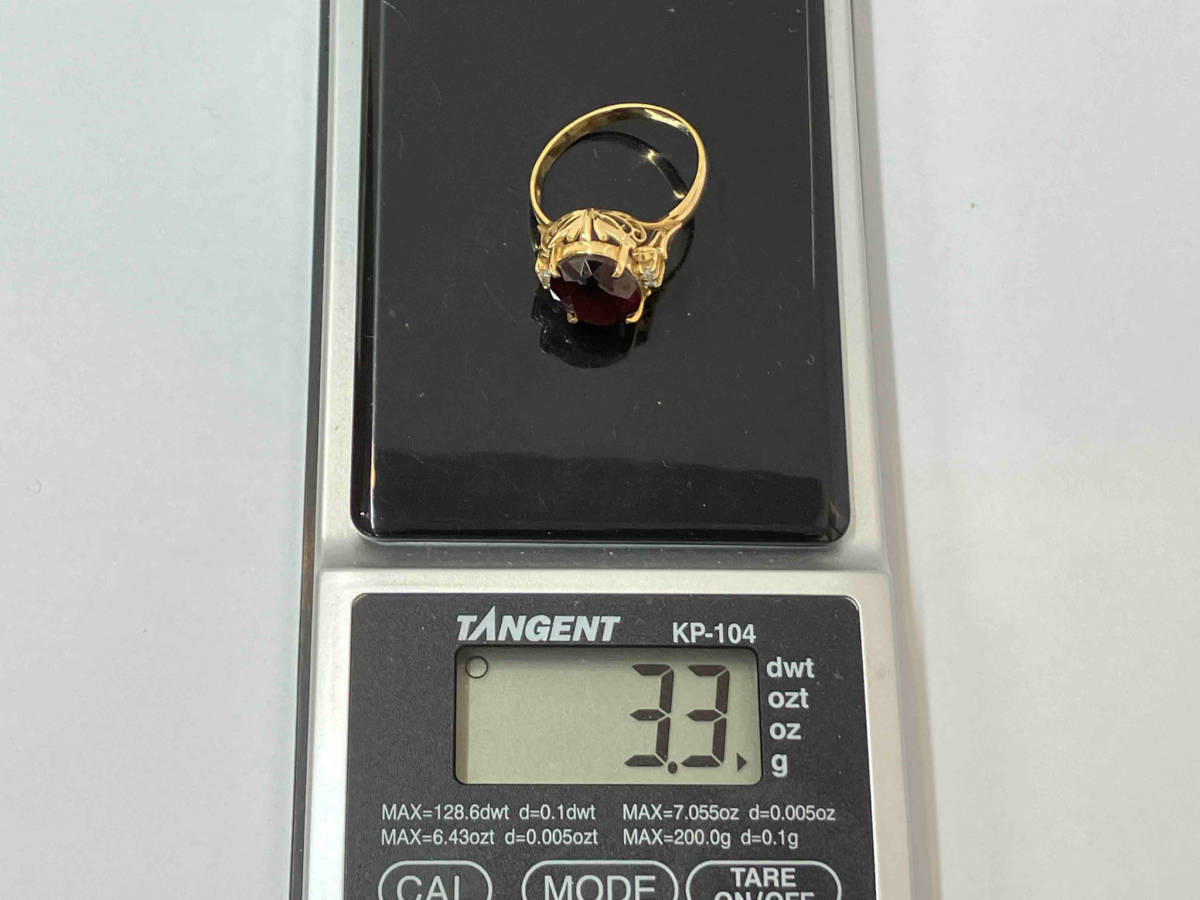K18 750 ゴールド カラーストーン リング 指輪 3.3g #12_画像7