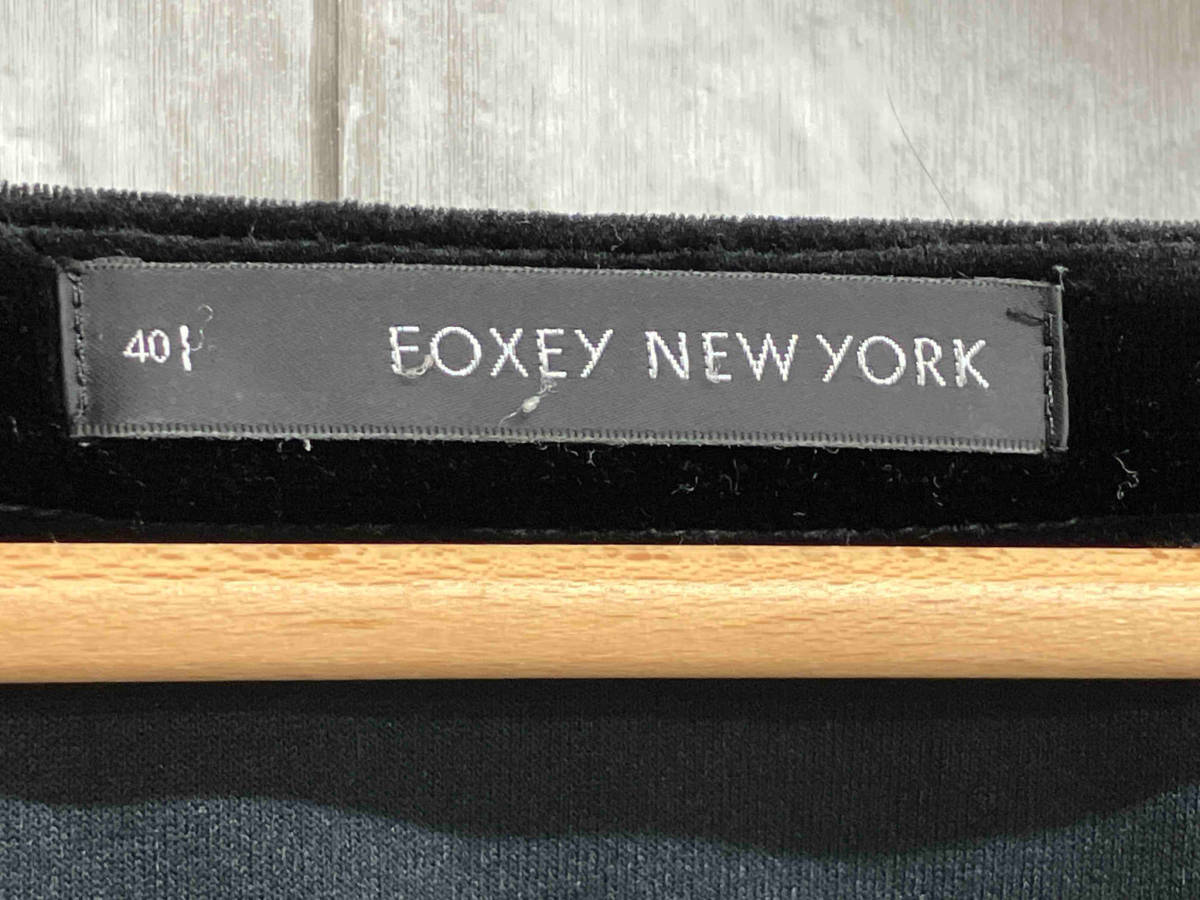 foxey new york フォクシーニューヨーク ベロア／ブラック／23377-NSJFA210C ブルゾン ダブルジップ_画像5