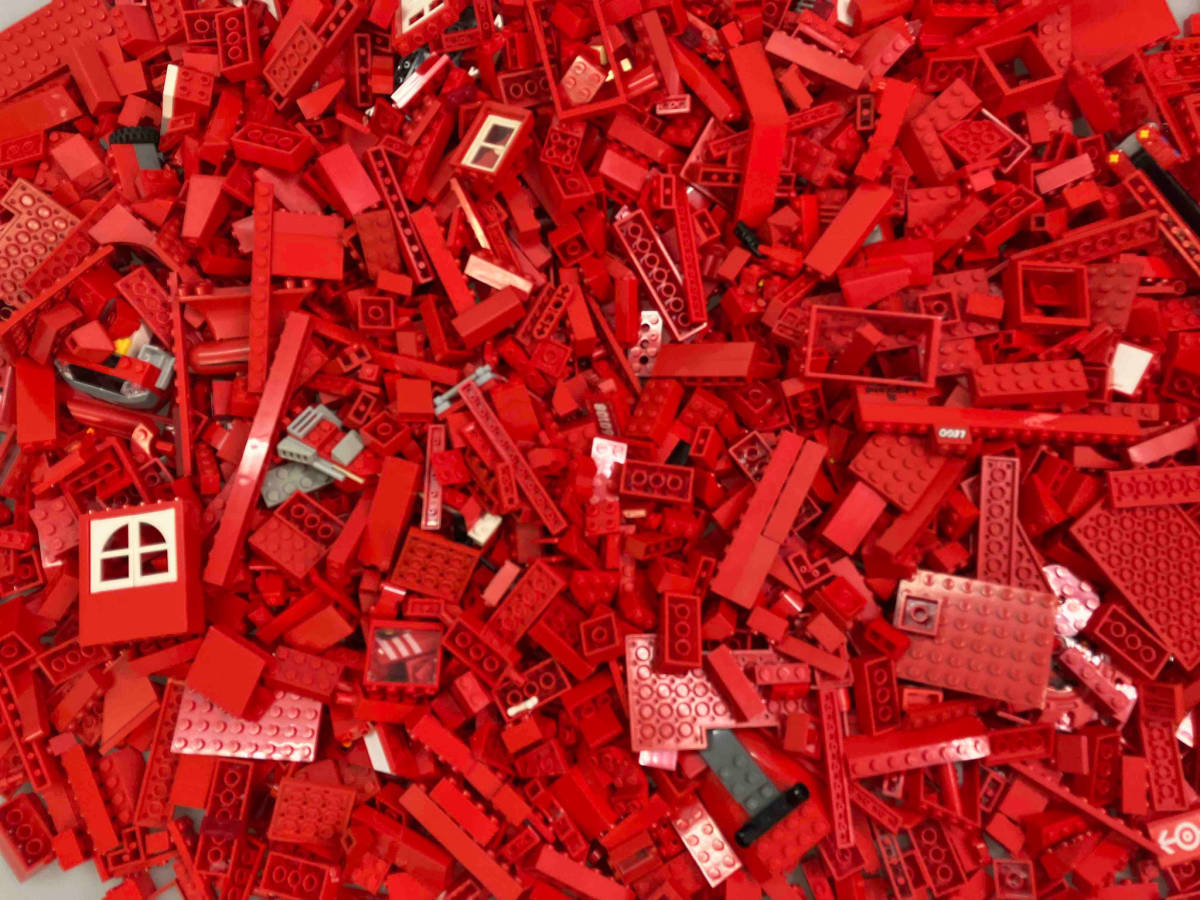 LEGOレゴ 色分けブロック バラ 【赤色/レッド】3kg以上 まとめ売り パーツ プレート 基本ブロック 特殊ブロック 部品取り_画像1