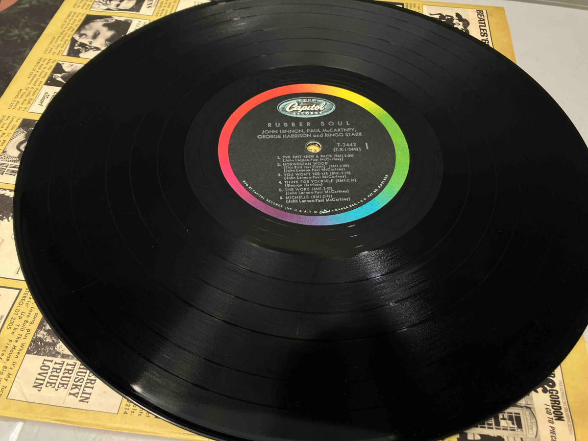 LP盤 The Beatles Rubber Soul ビートルズ US Capitol レコード T2442 T-2442_画像5