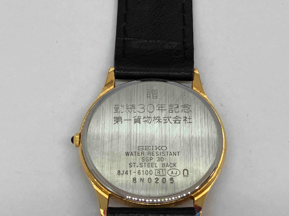 SEIKO セイコー DOLCE ドルチェ 8J41-6100 裏蓋記念刻印有り ベルト非純正 クォーツ 腕時計_画像8