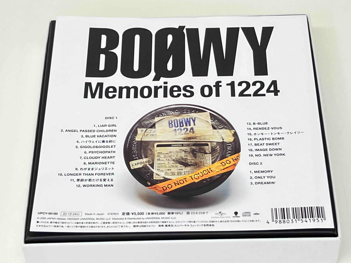 BOφWY CD Memories of 1224(限定生産盤)(2CD) 店舗受取可_画像3