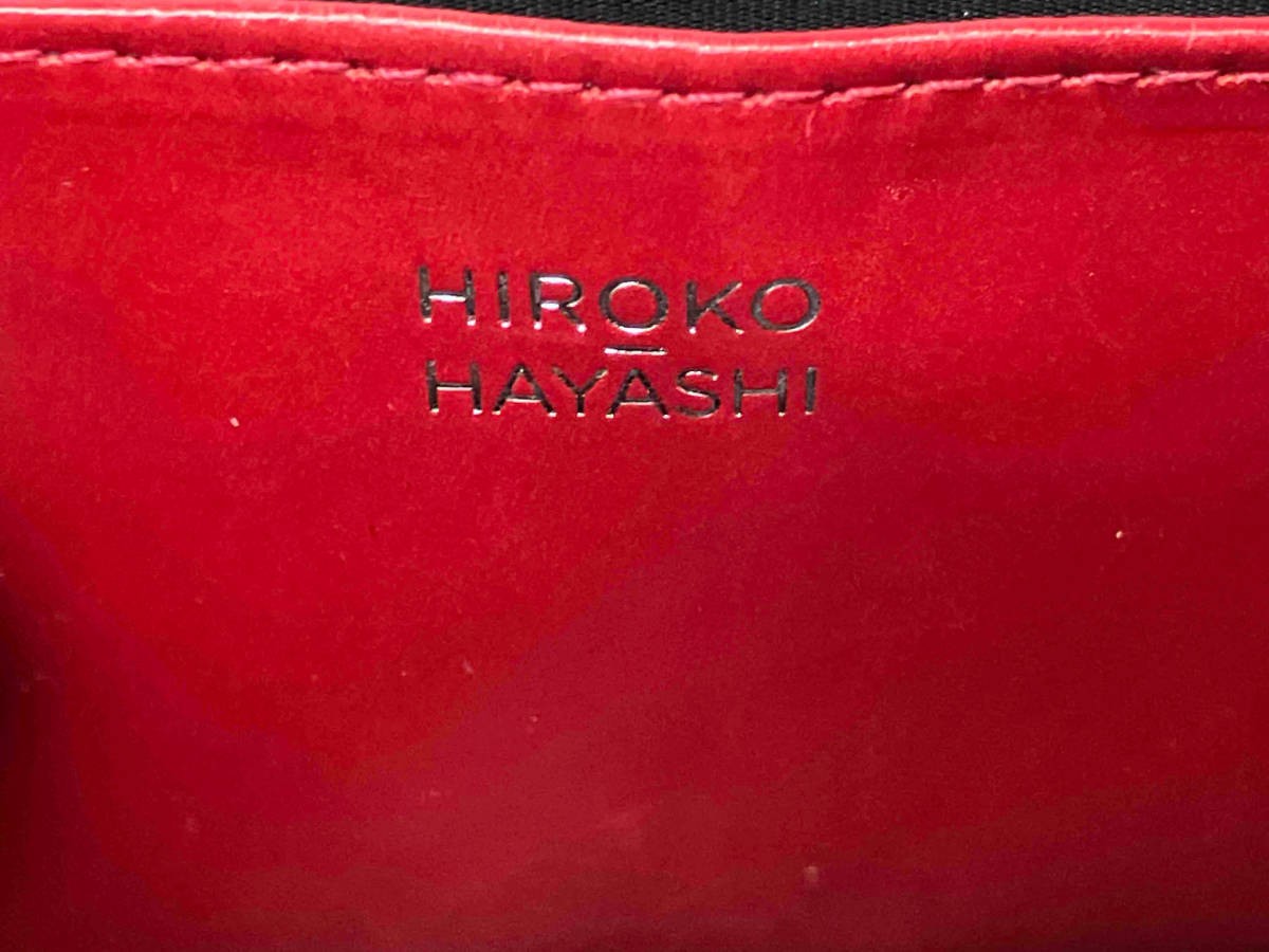 HIROKO HAYASHI LEO long wallet black red 