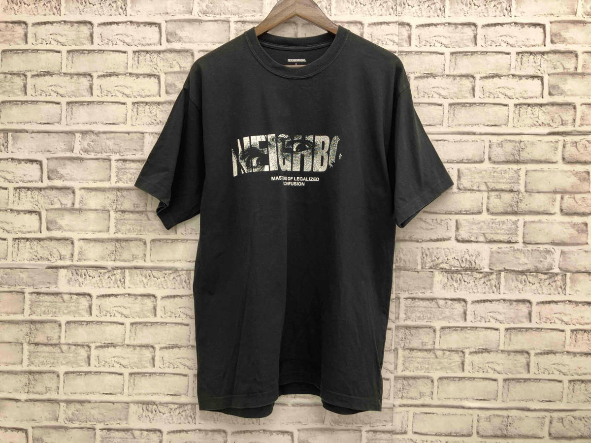 NEIGHBORHOOD ネイバーフッド IN MY EYES C_Tee 半袖Tシャツ ロゴプリント 日本製 L ブラック