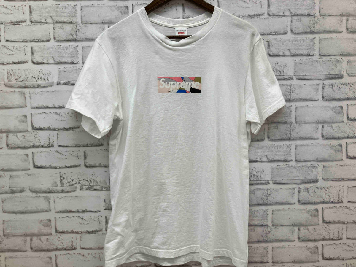 Supreme シュプリーム 半袖 Tシャツ EMILIO PUCCI Box Logo Tee アメリカ製 USA製 Mサイズ ホワイト 系