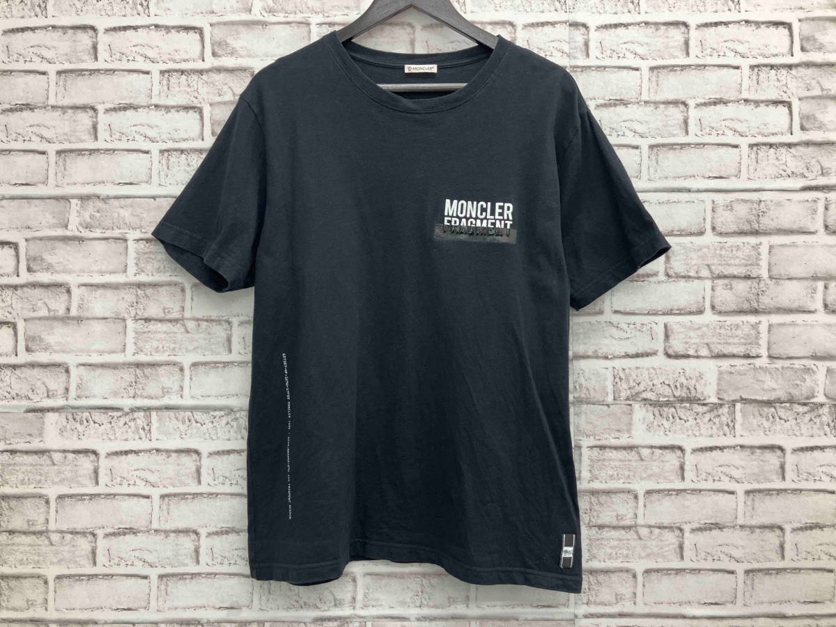 MONCLER モンクレール ロゴプリント 半袖Tシャツ FRAGMENT HIROSHI FUJIWARA イタリア製 L ブラック