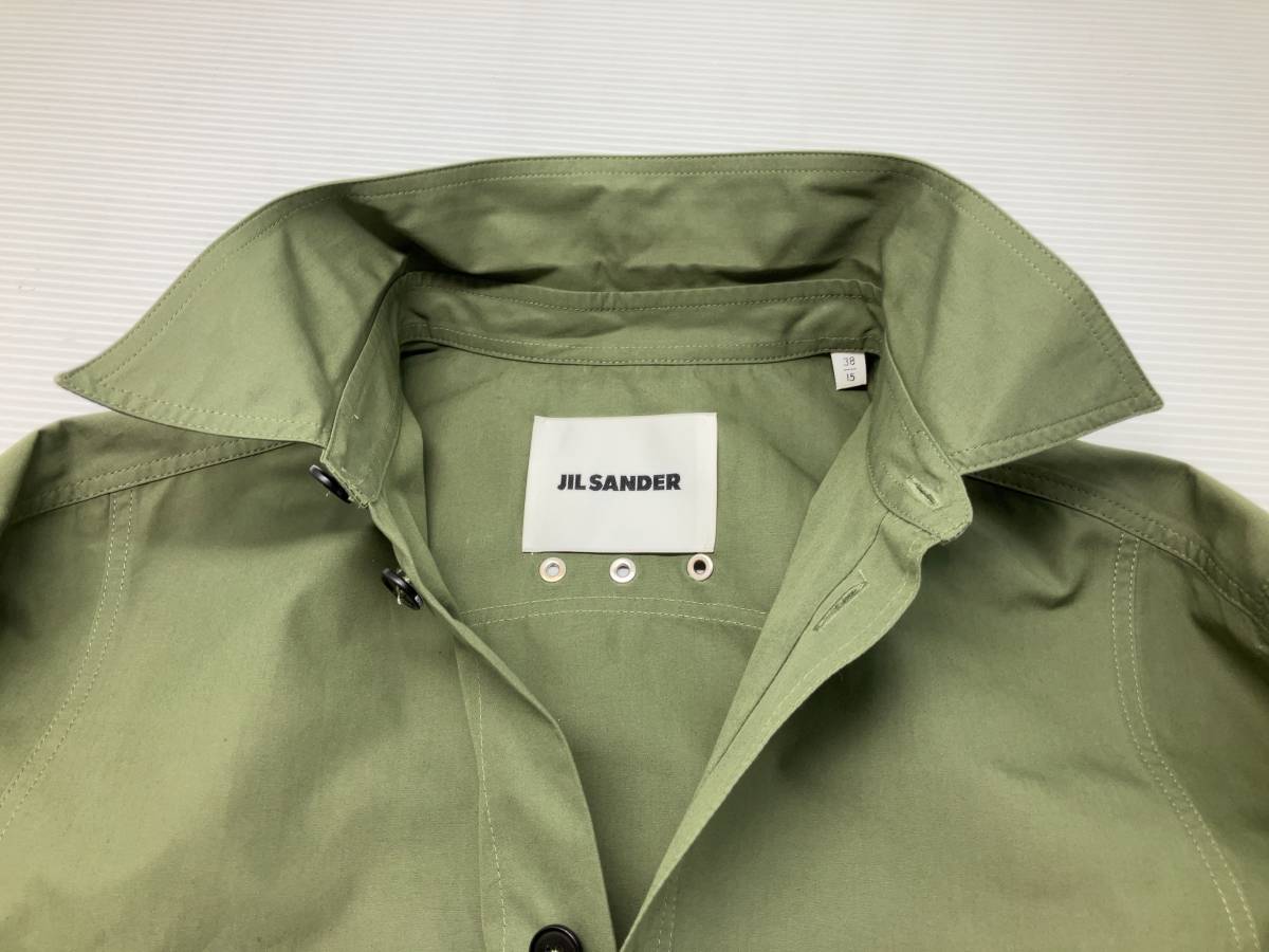 ★ Jil sander ジルサンダー オーバーサイズストレートカットシャツ 長袖シャツ JSMU600826 イタリア製 サイズ38 M カーキ 通年_画像4