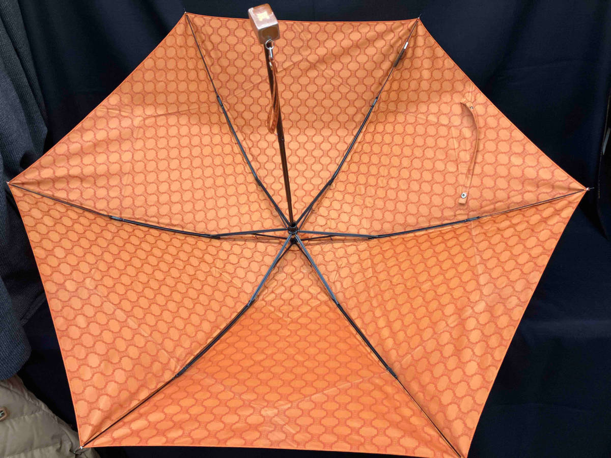 CELINE Celine folding umbrella parasol orange 