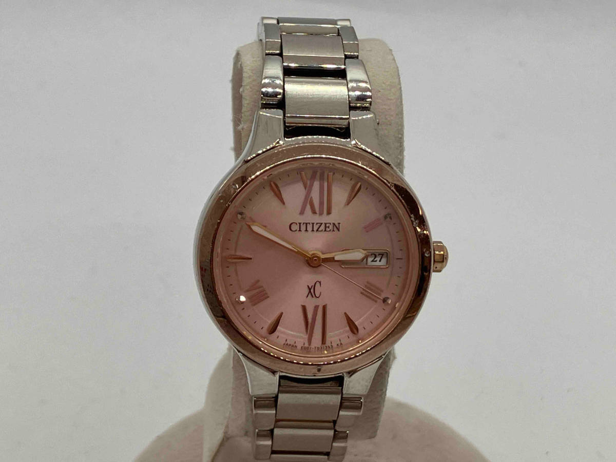 CITIZEN シチズン Xc クロスシー E001-T020348 ソーラー ベゼルキズ有り ベルト短め 腕時計