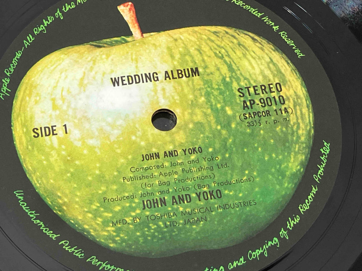 ジャンク レコード WEDDING ALBUM ・JOHN AND YOKO AP-9010_画像3