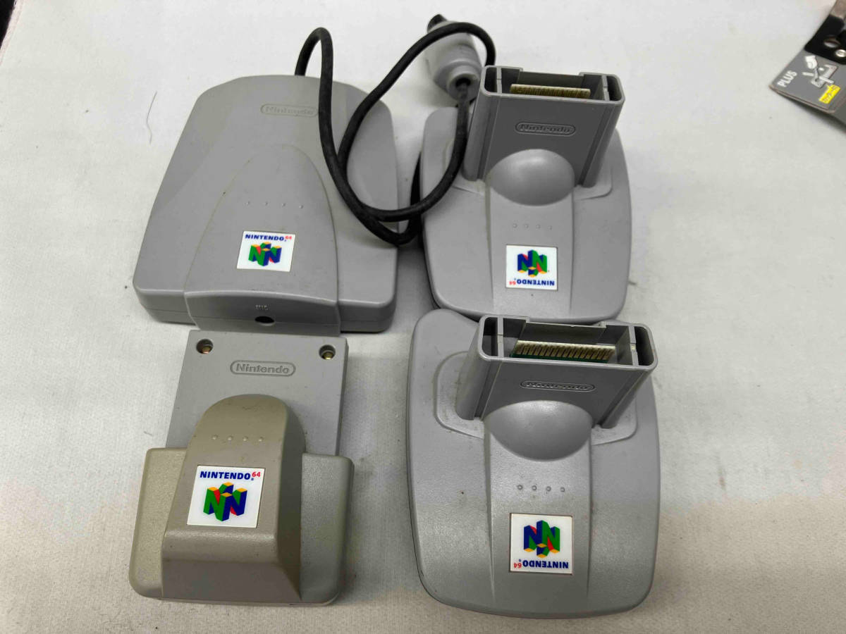 ジャンク Nintendo64 64GBパック×2、振動パック、VRSユニット セットの画像1