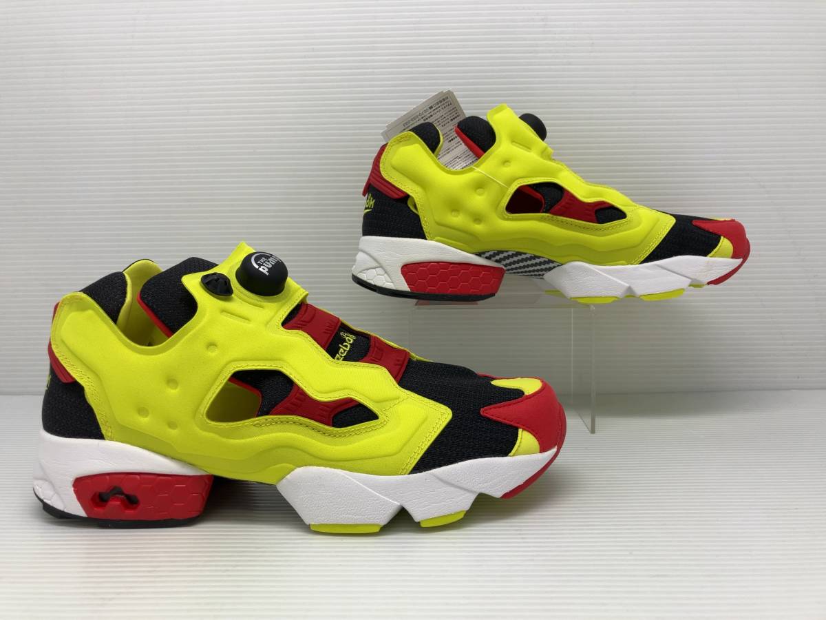 * прекрасный товар с коробкой Reebok Reebok low cut спортивные туфли INSTAPUMP FURY PROTO 94 размер 26cm желтый × красный × чёрный через год 