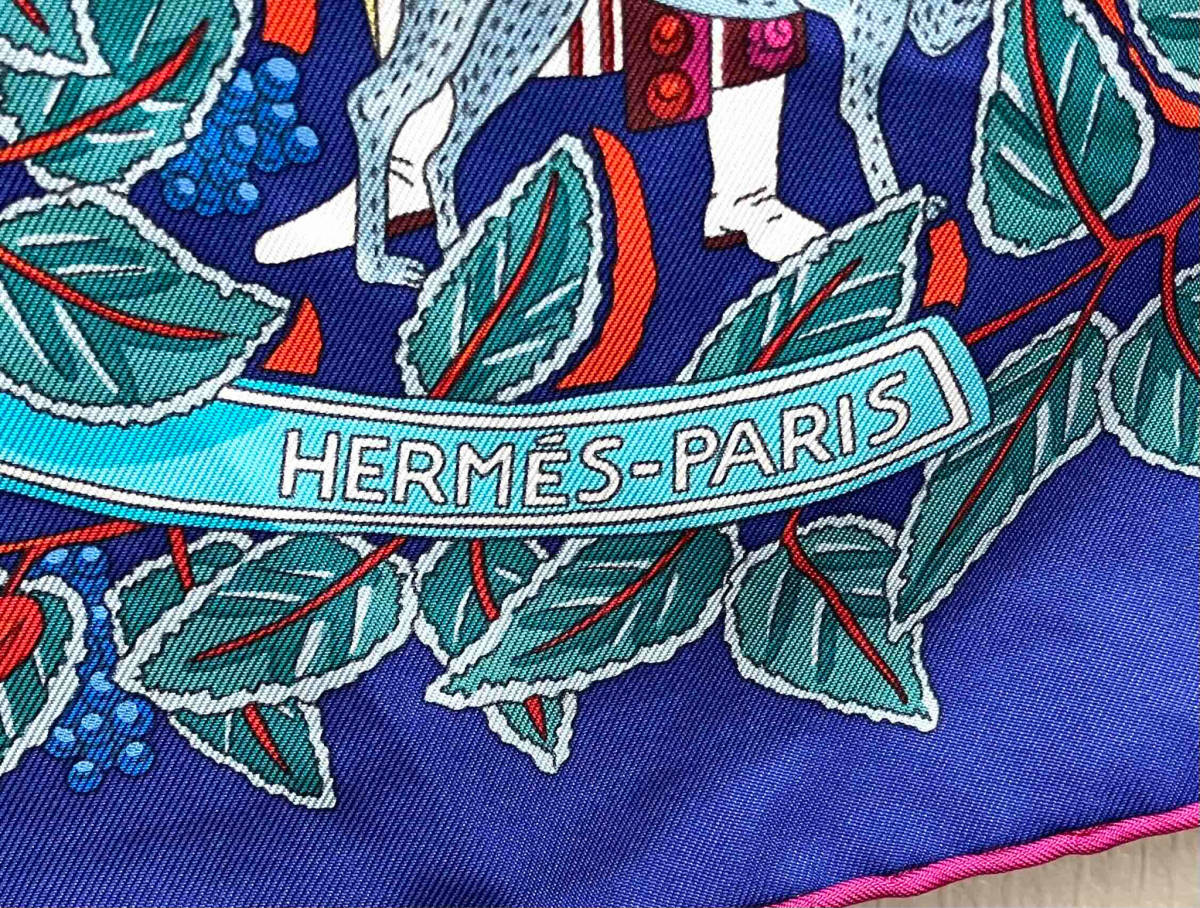 HERMES エルメス カレ90 スカーフ LA PROMENA DE PLATON プラトンの逍遥 シルク100%_画像3